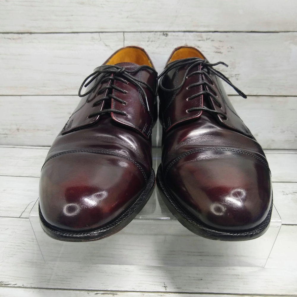 Cole Haan Mens 9.5D Calhoun Mahogany Leather LaceUp Oxford Loafers